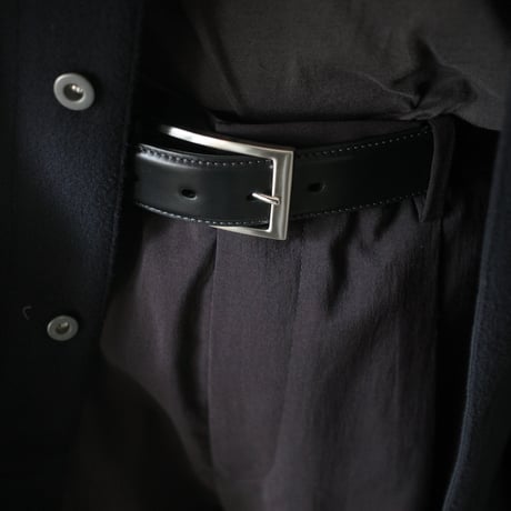 <Post Production> AUTHENTIC BELT  (CALF / Black-Silver)