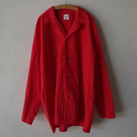 <BISOWN> COTTON HIDDEN CHECK  SLEEPING SHIRTJACKET (RED CHECK)
