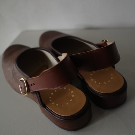 <Post Production> FACE sandals -Ezokola (vintage brown)