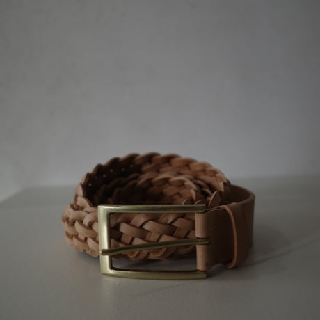 <post production> Mesh-Belt (natural×gold)