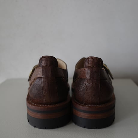 <post production> Hunt-Sandals Ezojika　（vintage brown)