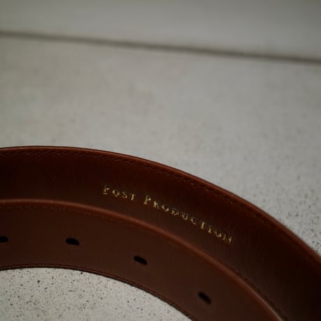 <Post Production> AUTHENTIC BELT (EMBOSSED CALF  / Brown-Gold)