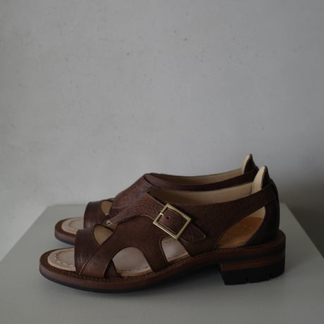 <post production> Hunt-Sandals Ezojika　（vintage brown)