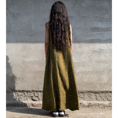 <TADO>KUSHI CAMI DRESS - MOSS MARIGOLD