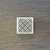 切子柄チェック 21mm x 21mm
