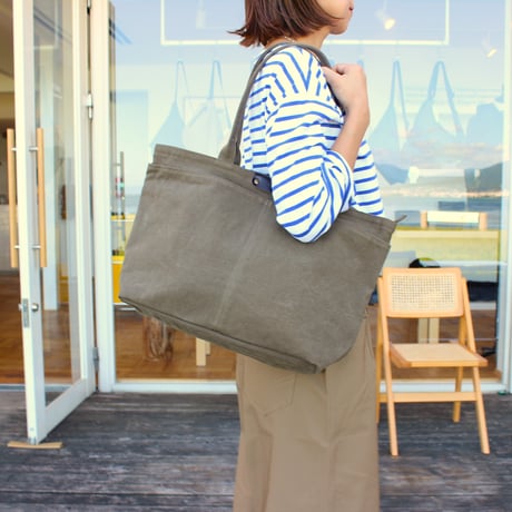 BO simple tote bag large  ORANGE