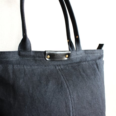 BO simple tote bag large  BLACK