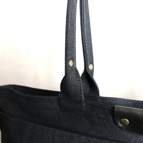 BO simple tote bag large  BLACK