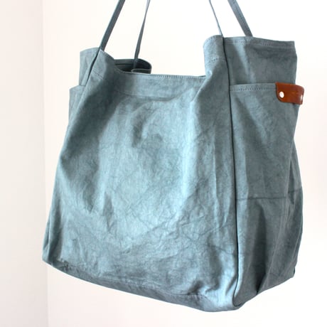 WARM useful shoulder bag large　BLUE