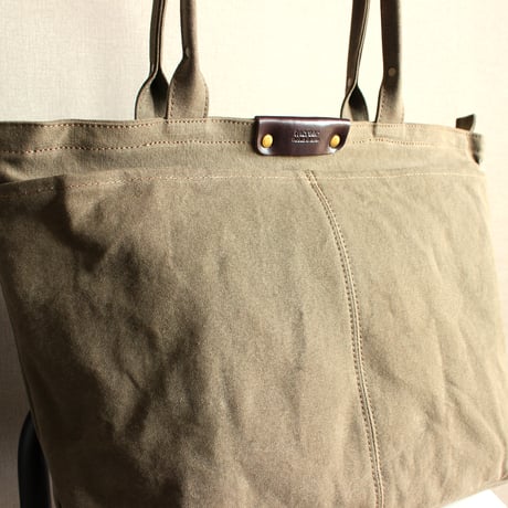 BO simple tote bag large  KHAKI