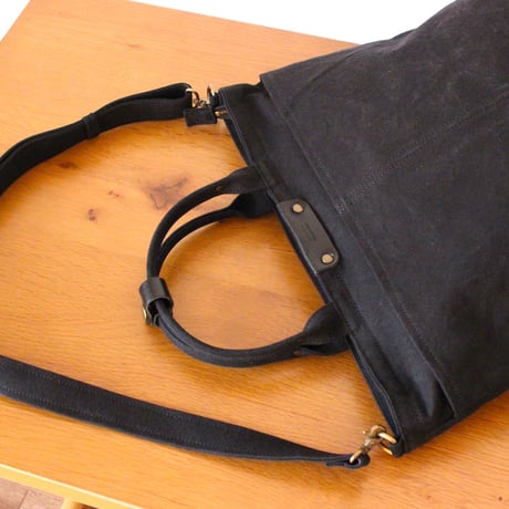 BO simple tote bag midium BLACK