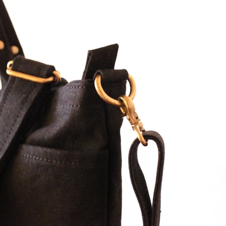 BO simple tote bag midium BLACK