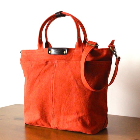 BO simple tote bag midium ORANGE