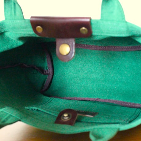 BO simple tote bag small GREEN