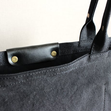 BO simple tote bag large  BLACK