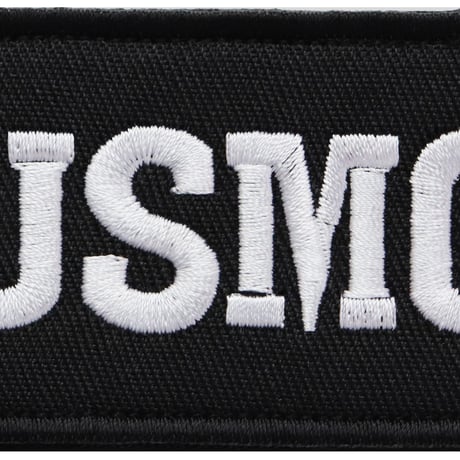 ワッペン USMC（アメリカ海兵隊・海軍） マジックテープ（ベルクロ・面ファスナー）着脱式 ミリタリー サバゲー 刺繍パッチ サイズ：7.5×4.5cm