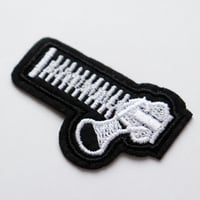 ワッペン ファスナー アイロン接着 チャック ジッパー 刺繍パッチ 説明書（日本語）付き (小)
