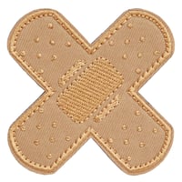 ワッペン 絆創膏（ばんそうこう） マジックテープ（ベルクロ・面ファスナー）着脱 ミリタリー サバゲー 刺繍パッチ クロス貼り