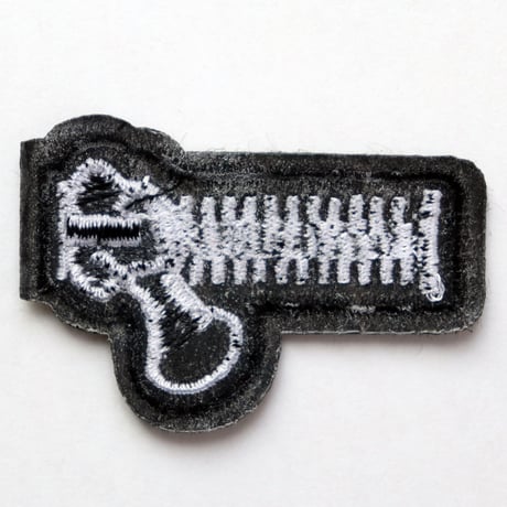 ワッペン ファスナー アイロン接着 チャック ジッパー 刺繍パッチ 説明書（日本語）付き (小)