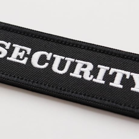 ワッペン SECURITY（セキュリティ・保安・警備） マジックテープ（ベルクロ・面ファスナー）着脱式 ミリタリー サバゲー 刺繍パッチ 9×3cm