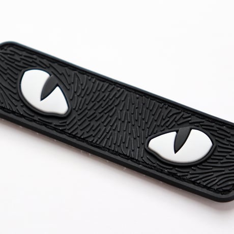 ワッペン 猫の目 PVCパッチ マジックテープ（ベルクロ）着脱 ミリタリー サイズ：8.8cm×2.5cm