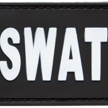 ワッペン SWAT（スワット・特殊部隊） PVCパッチ マジックテープ着脱 サイズ：7.5×4.8cm