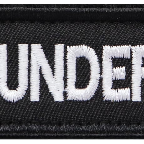 ワッペン THUNDERBOLT（サンダーボルト・稲妻・雷電） マジックテープ（ベルクロ）着脱式 ミリタリー サバゲー 刺繍パッチ サイズ：10×2.5cm