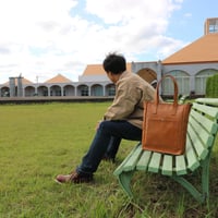 カリー　シンプルレザートート縦型57235