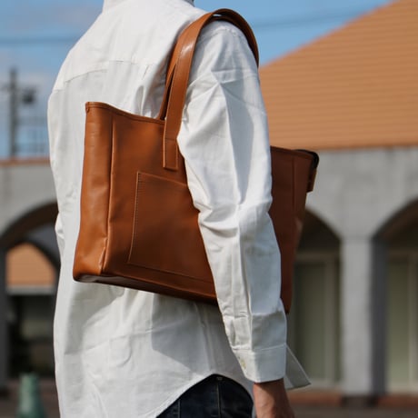 カリー　シンプルレザートート横型57236