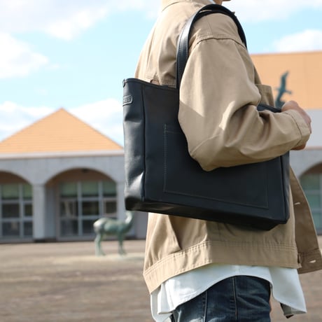 カリー　シンプルレザートート横型57236