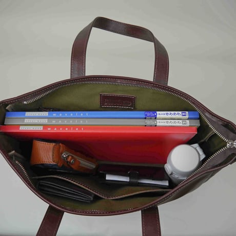 カリー　シンプルレザートート横型57236