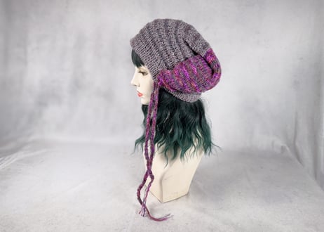 Ｗターバン：風の再起｜Purple & MauveGray