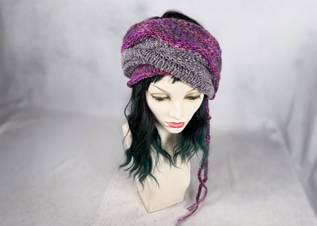 Ｗターバン：風の再起｜Purple & MauveGray
