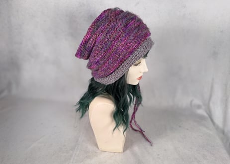 Ｗターバン：風の再起｜Purple & MauveGray