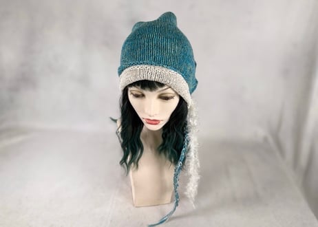Ｗターバン：やりなおしの青空｜Turquoise & Ivory