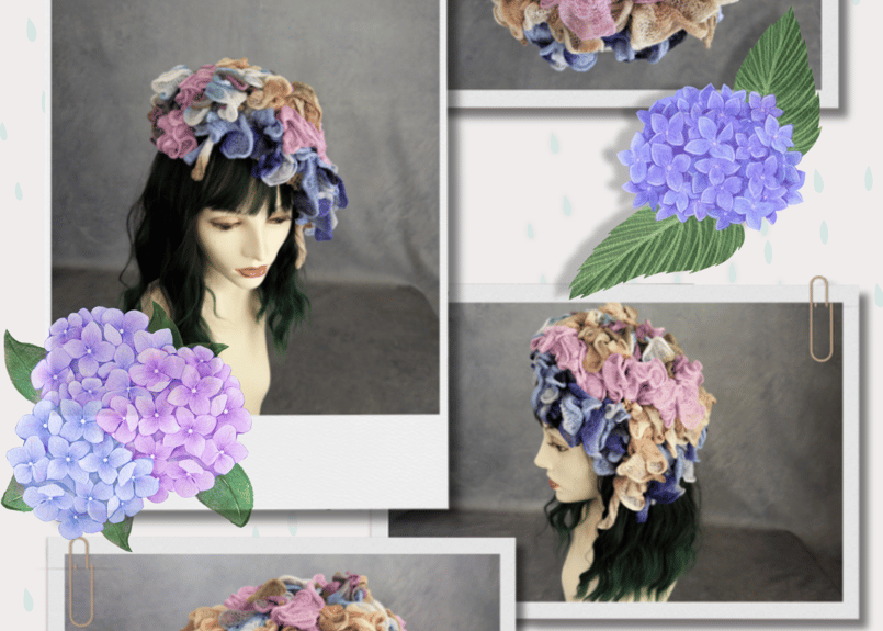 紫陽花 - Hydrangea | インコ帽｜INKO YOSHIDA