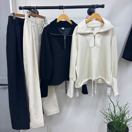ボンバーヒート ハーフジップ プルオーバー