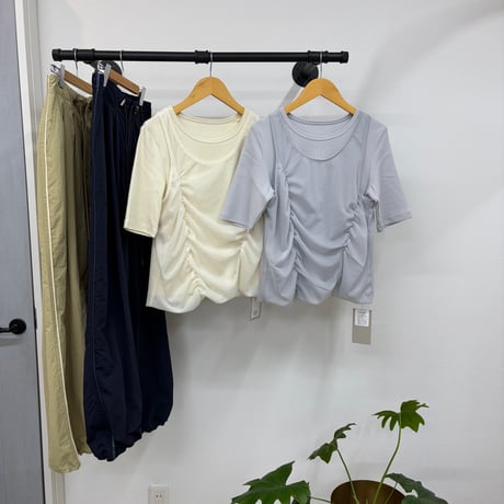 シフォンレイヤードTシャツ