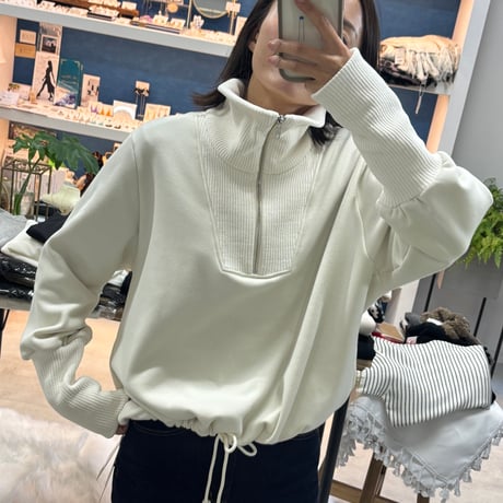 ボンバーヒート ハーフジップ プルオーバー