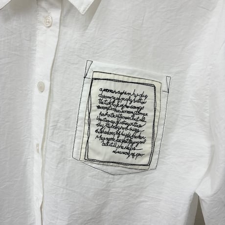 刺繍ポケットシャツ