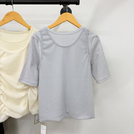 シフォンレイヤードTシャツ