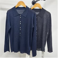 ポロ襟ニットTOPS