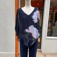 袖シフォン フローラルブラウス Joseph Ribkoff インポート