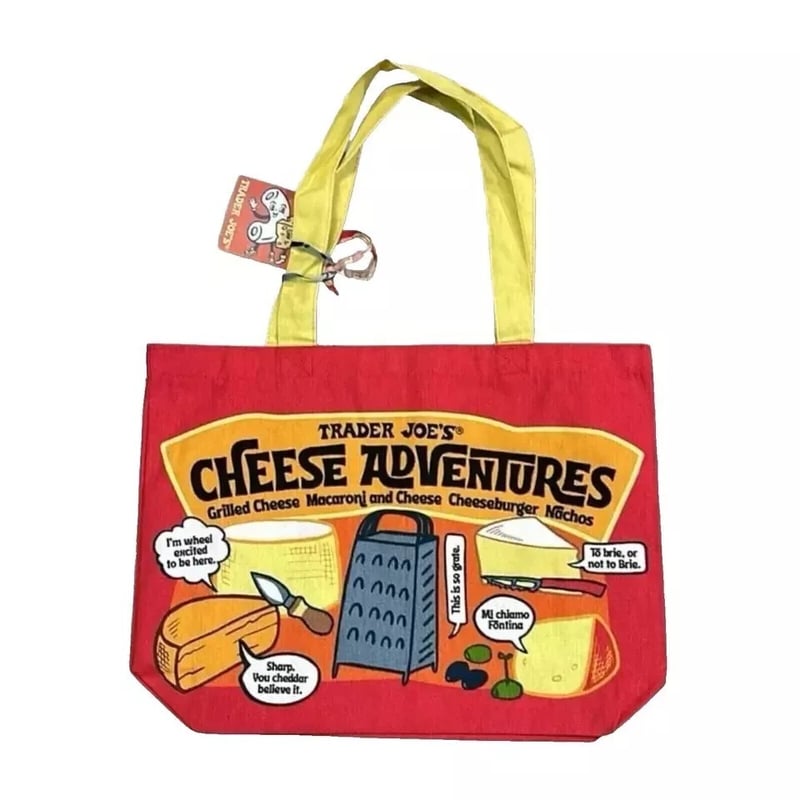 エコバッグ Trader Joe's 赤 チーズボード チーズ好き 布