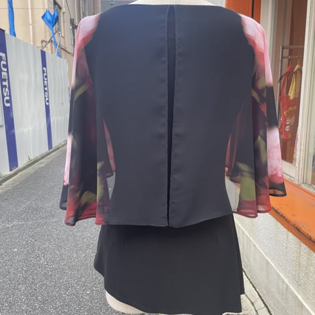 花シフォン ドッキングブラウス トップ Joseph Ribkoff size6