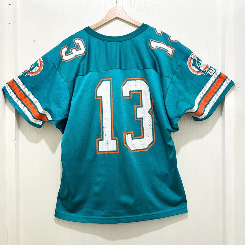 未使用品 ドルフィンズ MARINO 13 チャンピオンタグ ゲームシャツ Wilson Miami Dolphins #13 game shirt | 古着屋lilgu