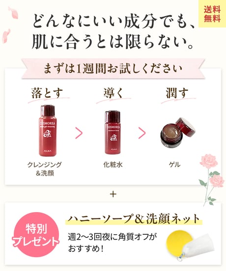 【お試し送料無料】コスモレア基礎トライアルセット｜5日分