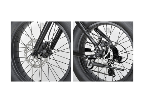 【悪路走破】サンドバイク20 ファットバイク型 電動自転車 原付 折りたたみ 48Vバッテリー 荷台付