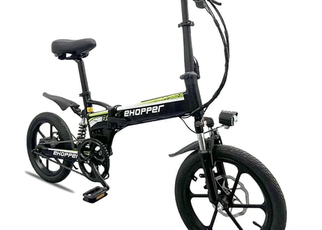 モペット型電動機付自転車！超軽量18kg フルアルミ 折りたたみ電動バイク E-Hopper16 / ナンバー取得・公道走行OK
