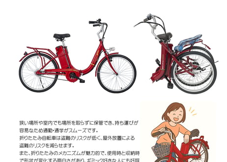 アシスト電動機付自転車 e-BIKE24 24インチ 軽量 折りたたみ可能 街乗り 通勤 通学に最適